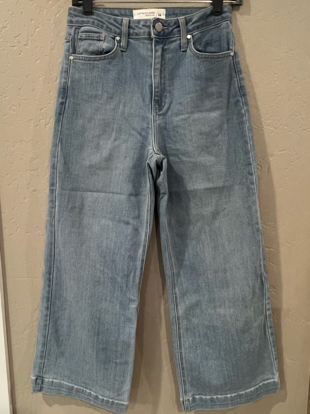 Just Black Denim “The Timeless Wide Leg” /Brandy Cropped Wide Leg Jeans Size 26 - Picture 3 of 8